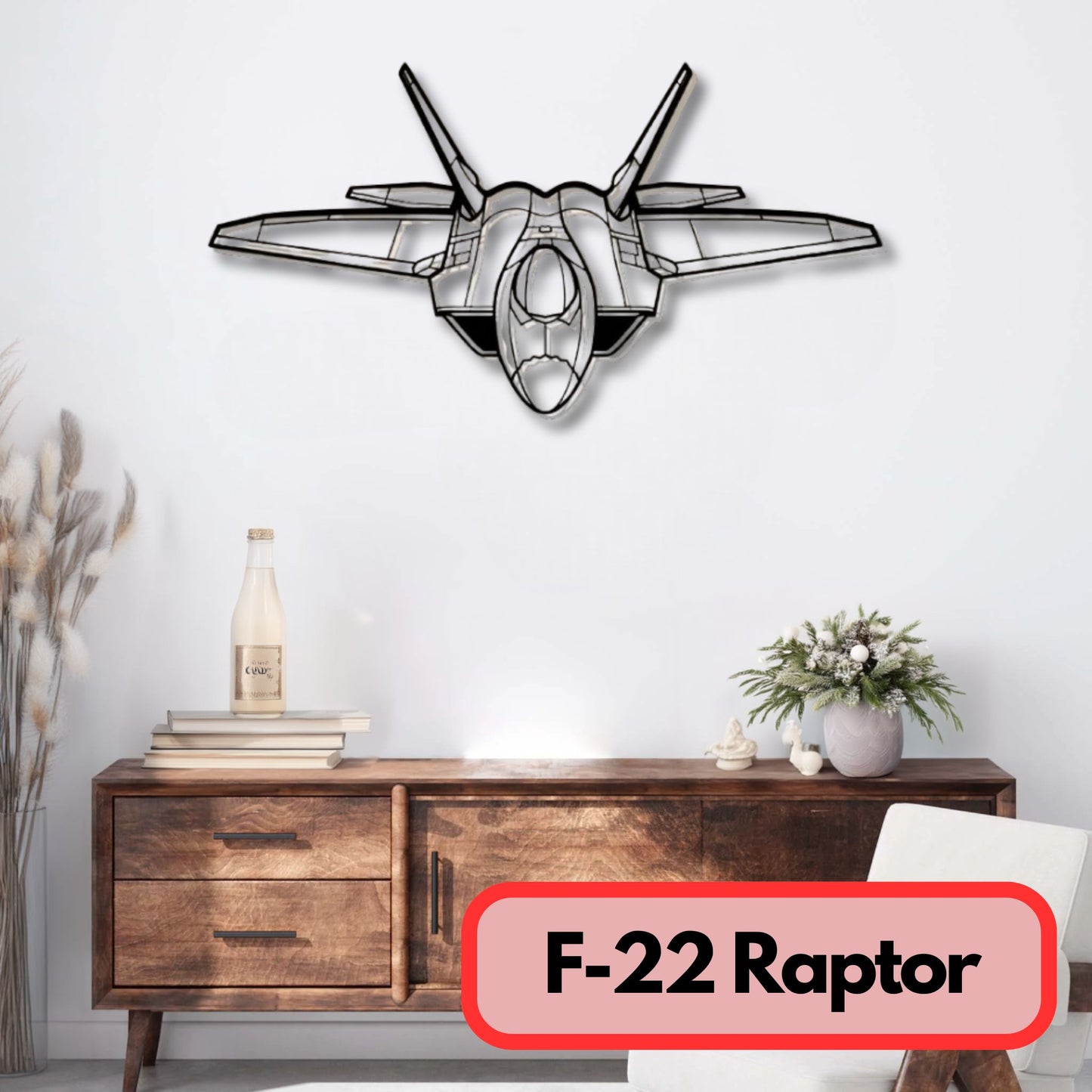 Décoration murale métal F 22 Raptor